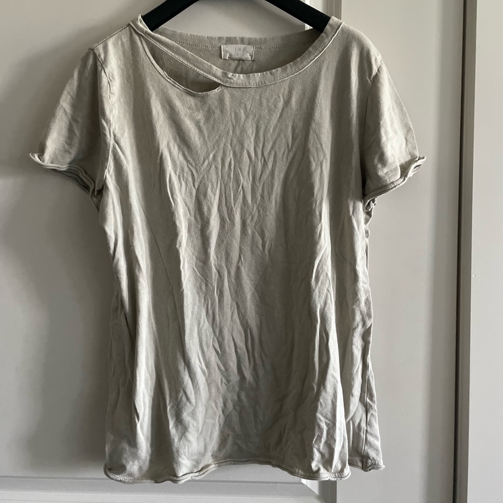 t.la cotton T-shirt in light green